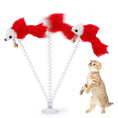 Load image into Gallery viewer, Feather Stick Spring Toy With Suction to Floor - Colorful Interactive Cat toy
