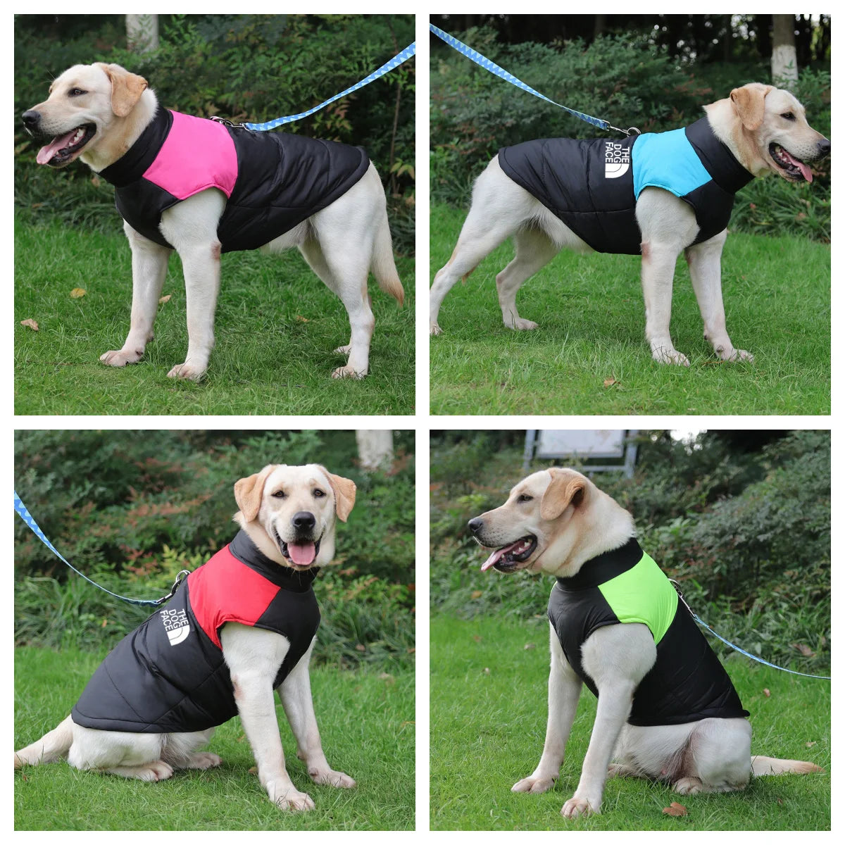 Warm Winter Dog Coat - Waterproof Padded Zipper Vest