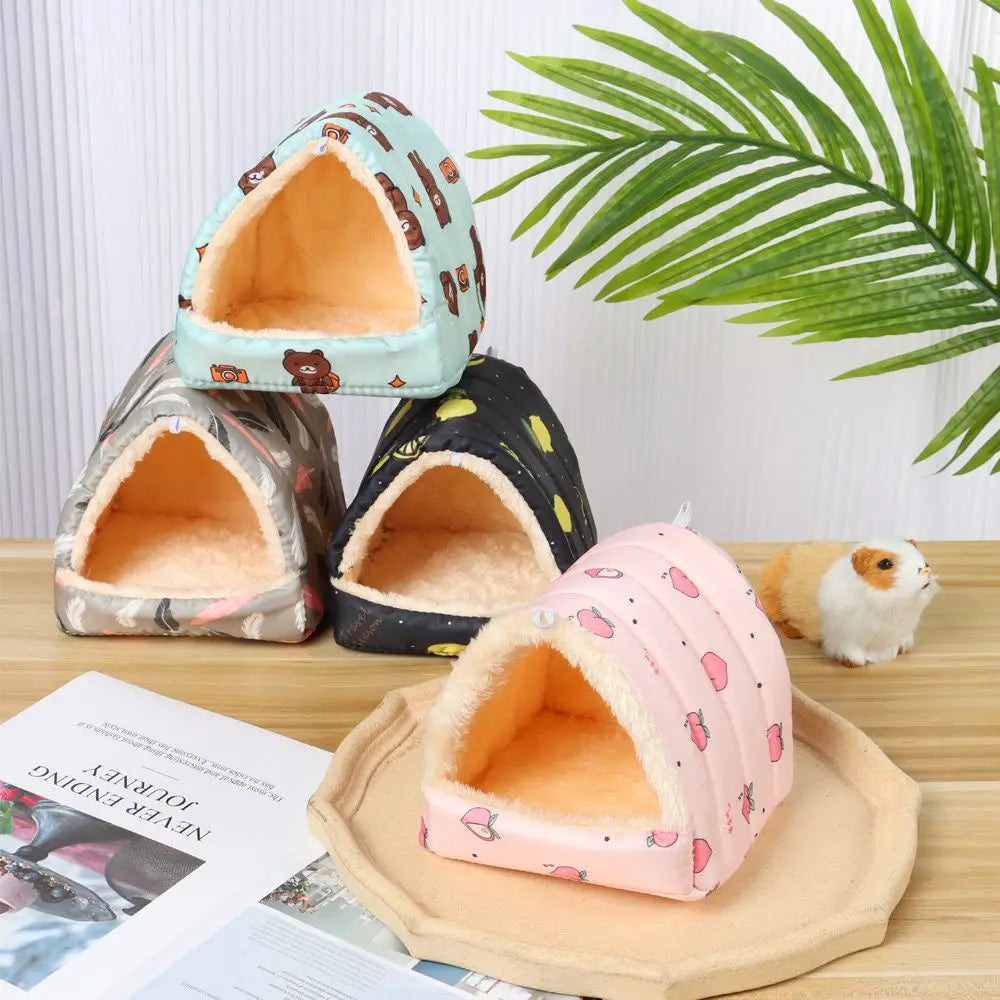 Cute Small Animal Sleeping Bed Hamster House - Winter Warm Nest Comfortable for all small pets