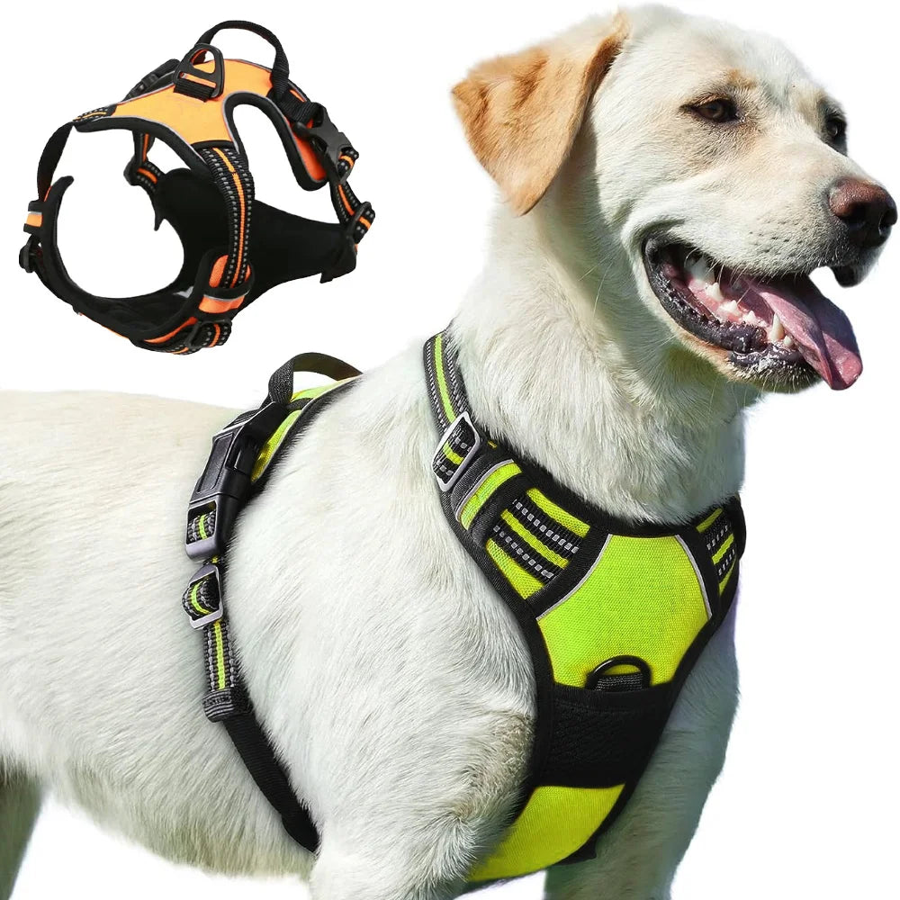 Dog Harness With Handle - No Pull Harness - Reflective Vest