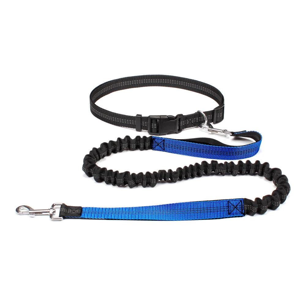 Hand Free Dog Leash for Pet Walking Running Jogging  - Adjustable Waist Belt & Chest Strap Traction Rope