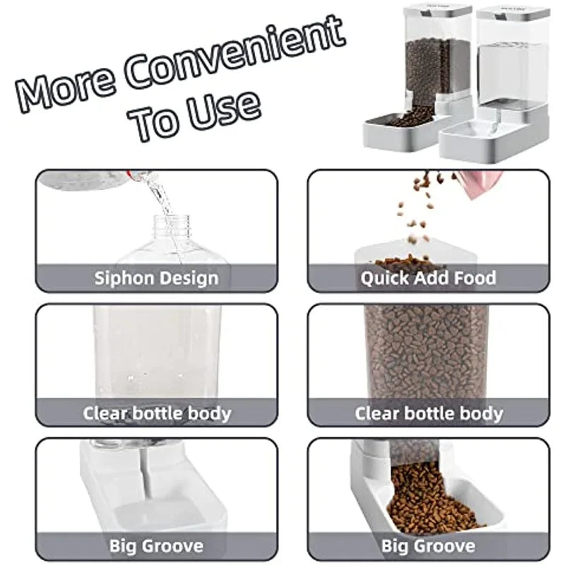 Automatic pet feeder 2.1KG water feeder 3.8L suitable for daily consumption