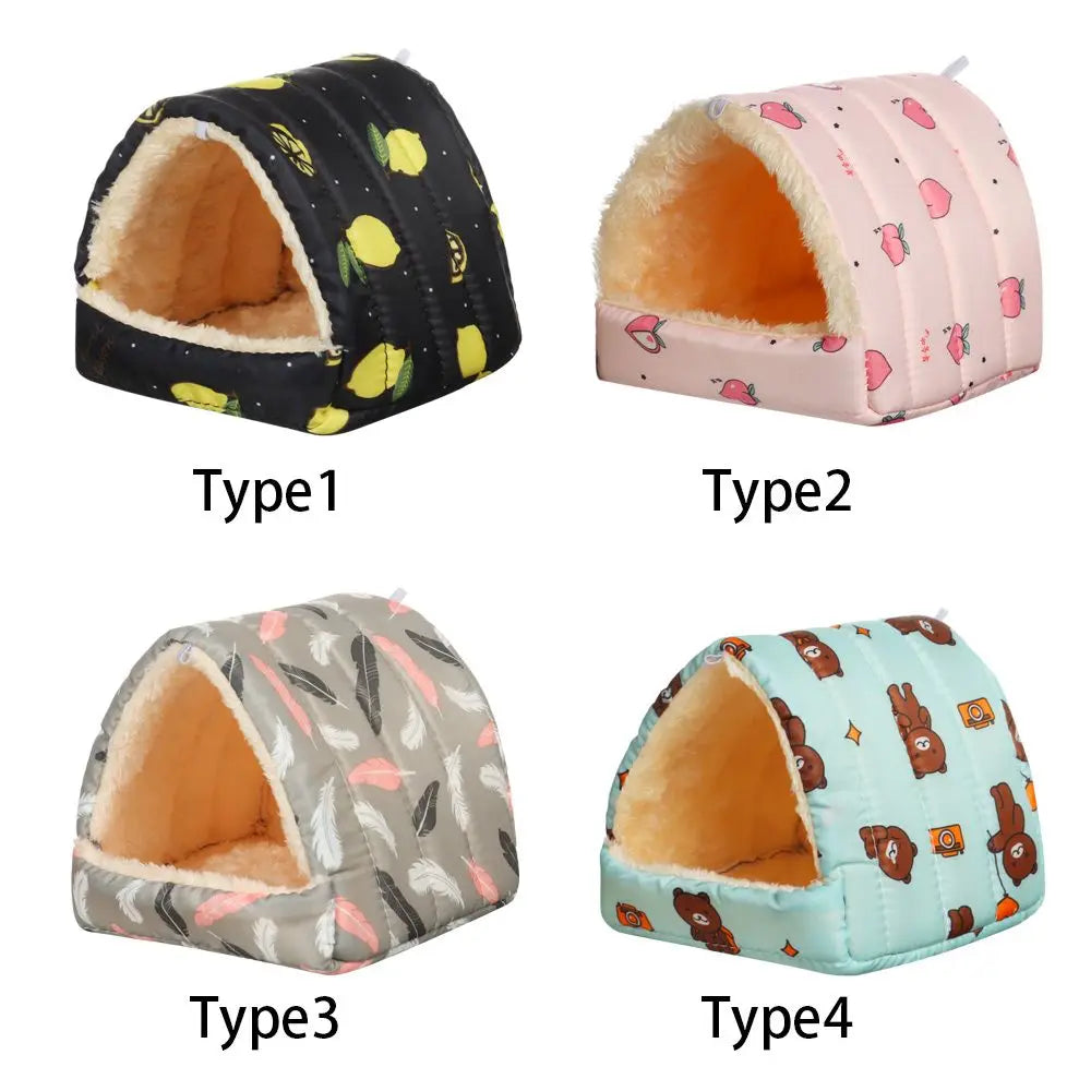 Cute Small Animal Sleeping Bed Hamster House - Winter Warm Nest Comfortable for all small pets