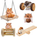 Load image into Gallery viewer, Roller Toy Made with Natural Wooden Pine For Small Pets - Dumbells - Unicycle Bell - Chew Toys
