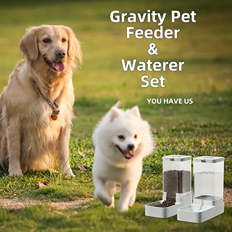 Automatic pet feeder 2.1KG water feeder 3.8L suitable for daily consumption