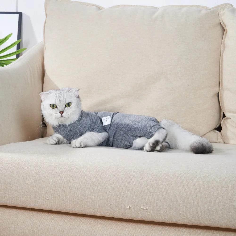 Cat Recovery Suit for Dogs & Cats - Wound Protective Clothes to Prevent Licking