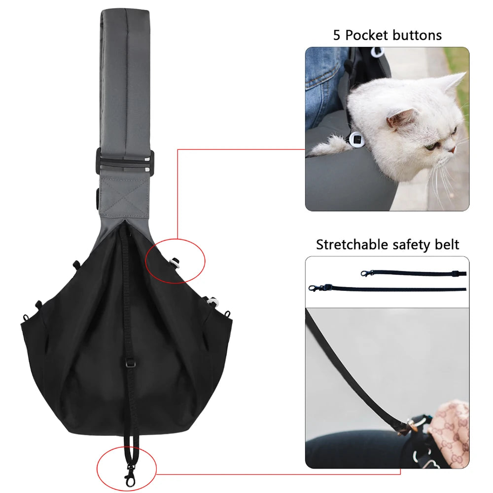 Cuby Dog and Cat carrier - hands free soft pouch suitable for puppy's and small pets