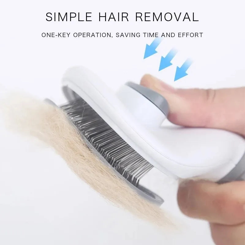 Comb Self Cleaning Pet Hair Remover Brush For Dogs and Cats