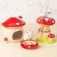 Load image into Gallery viewer, Mushroom House Pet Cage With Small Pet Bowl - For Small Animals
