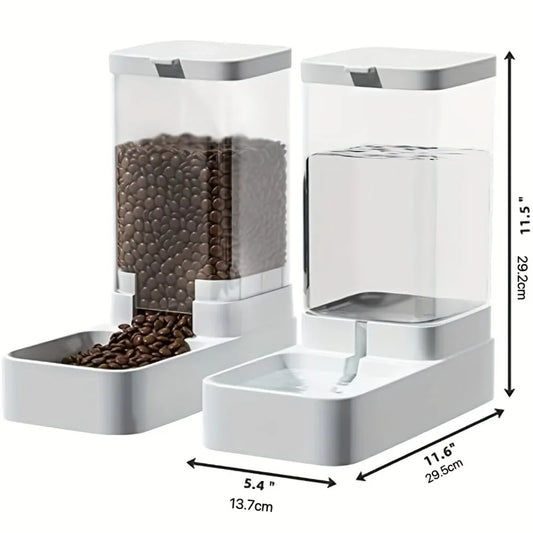 Automatic pet feeder 2.1KG water feeder 3.8L suitable for daily consumption