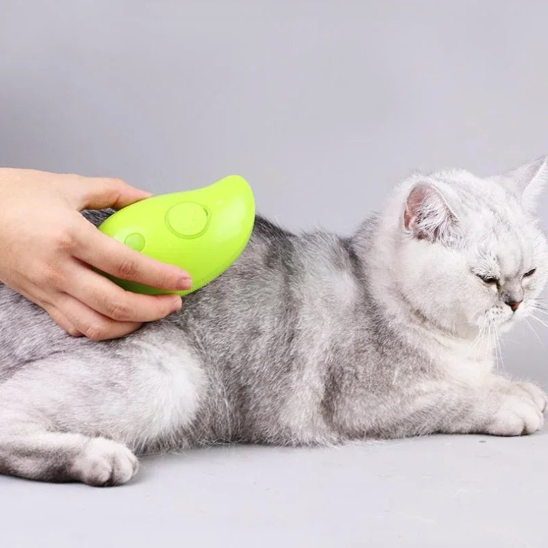 Pet Steam Brush - 3 in 1 Electric Spray Hair Brush for Massage Pet Grooming & Hair Removal Comb