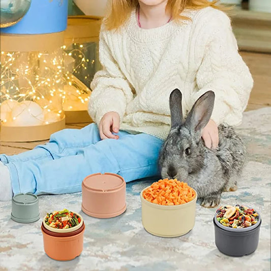 Multi-Colored Stacking Cups Toy For Rabbits