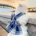 Load image into Gallery viewer, Dog/Cat Dress with a Bow - Summer Pet Fashion with a Leash
