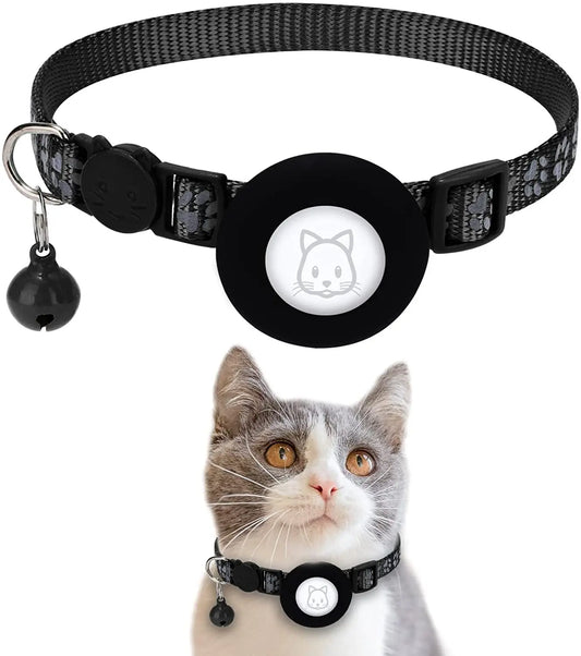 Apple Airtag holder - Cat Collar With Bell Reflective Nylon Collar - For GPS Finder Anti-lost Location Tracker