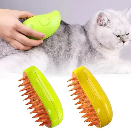 Pet Steam Brush - 3 in 1 Electric Spray Hair Brush for Massage Pet Grooming & Hair Removal Comb